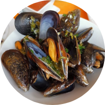Mejillones al vapor
